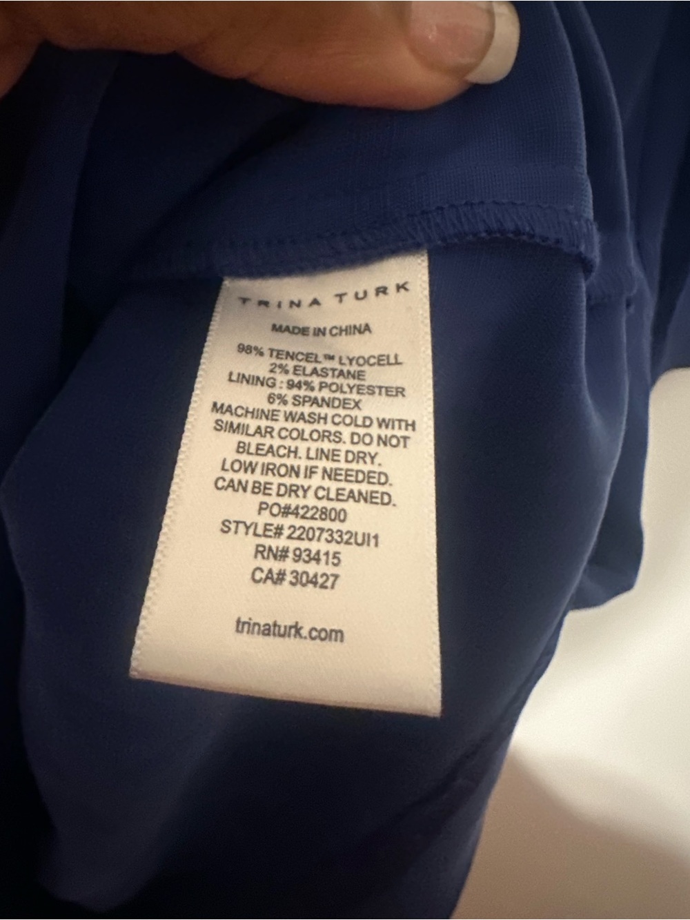 Trina Turk Quarter Zip Dress - Picture 6 of 6